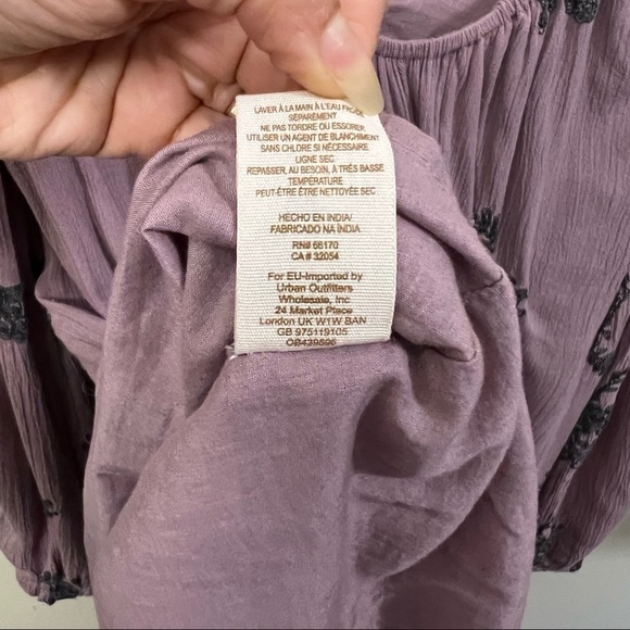 Free People Embroidered Austin Mini Dress long sleeve floral boho - Picture 8 of 15